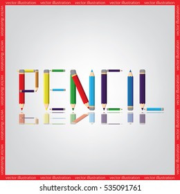 Pencils icon vector illustration EPS 10.