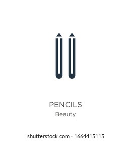 Pencils icon vector. Trendy flat pencils icon from beauty collection isolated on white background. Vector illustration can be used for web and mobile graphic design, logo, eps10