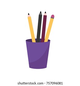 Pencils inside mug design