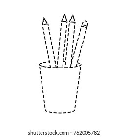 Pencils inside mug design