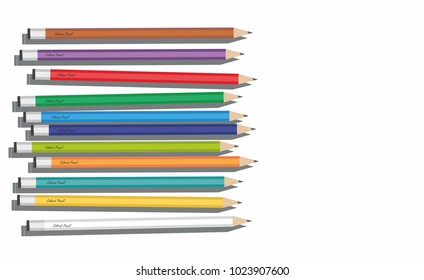 ?olor pencils isolated on white background