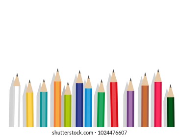 ?olor pencils isolated on white background