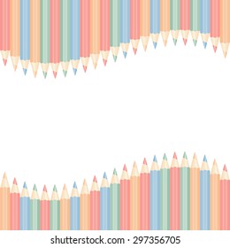 Pencils Isolated on White Background Vector Illustration
