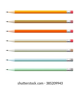 Pencils isolated on white background