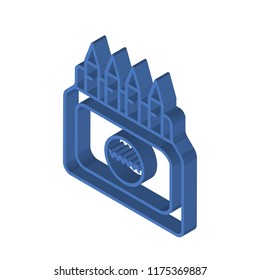 Pencils isometric left top view 3D icon