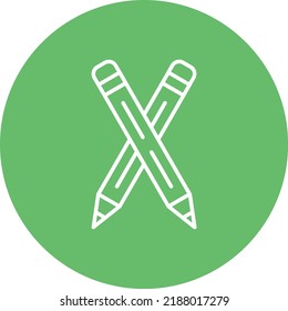 Pencils line circle icon vector image. Can also be used for web apps, mobile apps and print media.