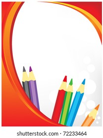 pencils on abstract background