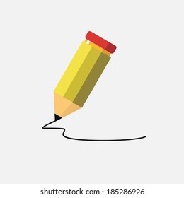 pencils on a white b