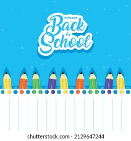 pencils and paper of back to school