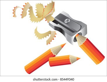 pencils and pencil sharpener