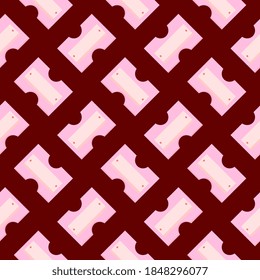 Pencils sharpener, seamless pattern on dark red background.