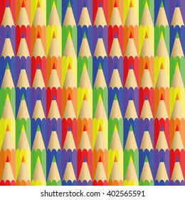 pencils of six flowers - seamless texture. vector illustration