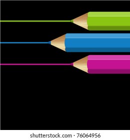 Pencils vector background. Eps 10.