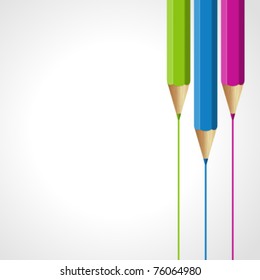 Pencils vector background. Eps 10.
