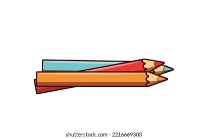 Diseño vectorial de lápices sobre fondo blanco