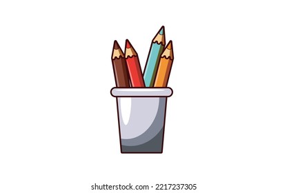 Pencils vector design on white background
