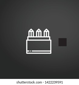Pencils vector icon. Pencils concept stroke symbol design. Thin graphic elements vector illustration, outline pattern for your web site design, logo, UI. EPS 10.