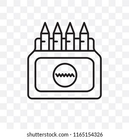 Pencils vector icon isolated on transparent background, Pencils logo concept