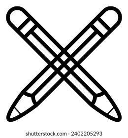 Pencils Vector Icon, Lineal style icon, from Work in Progress icons collection, isolated on white Background.