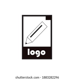 pencil-shaped logo design for pencil companies