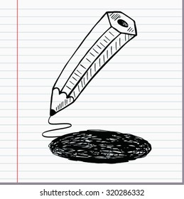 Pencil.Sketch vector in doodle style 