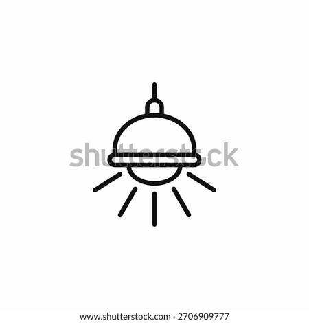 pendant ceiling light icon sign vector