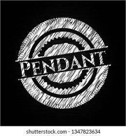 Pendant with chalkboard texture