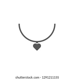 Pendant, decoration, heart icon. Simple glyph, flat vector of valentines day, love icons for UI and UX, website or mobile application