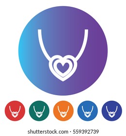 Pendant Flat minimal icon vector