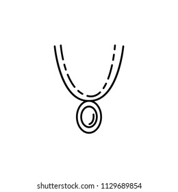 pendant icon. Element of make up and cosmetics icon for mobile concept and web apps. Outline dusk style pendant icon can be used for web and mobile