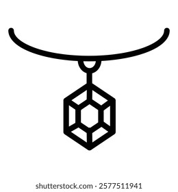 Pendant Icon in Line Style