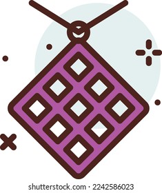 pendant illustration with flat style