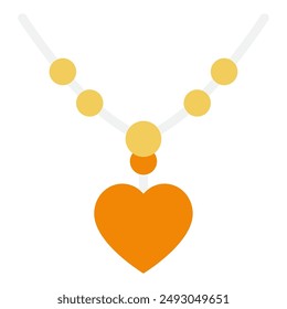Pendant Jewelry lifestyle icon illustration