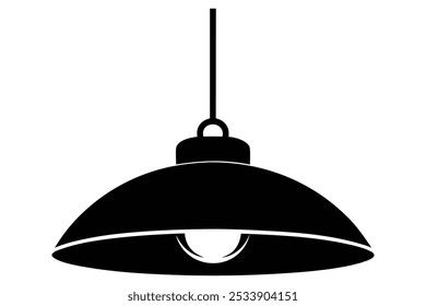 Pendant Lamp black silhouette vector