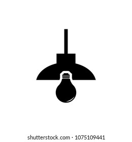 Pendant Lamp Flat Icon isolated on white background. Simple flat pictogram for business, marketing, internet concept. Trendy modern vector symbol for web site design or mobile app.