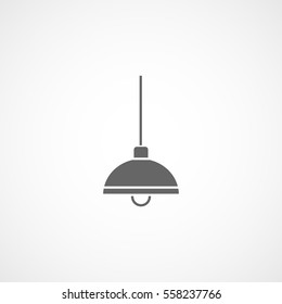 Pendant Lamp Flat Icon On White Background
