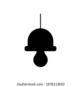 Vector de icono de lámpara permanente sobre fondo blanco
