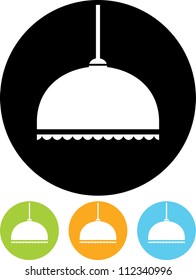 Pendant Lamp in Lampshade - Vector icon isolated