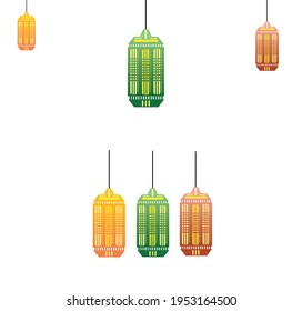 pendant lamp with three different options, vector format