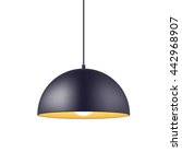 Pendant light lamp vector illustration. Home interior decoration.