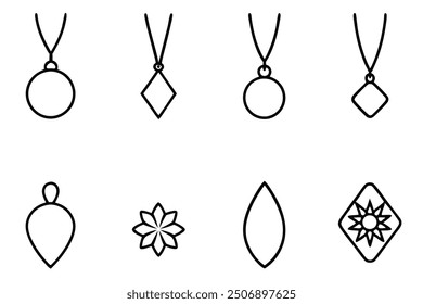 Pendant line art graceful depiction of modern and chic pendant