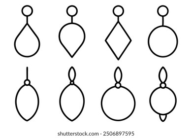 Pendant line art minimalistic design highlighting classic and refined pendant