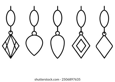 Pendant line art modern image celebrating the allure of pendant design