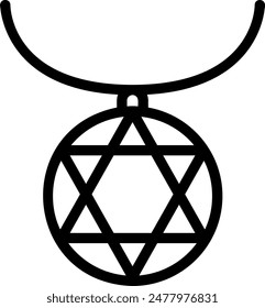 Vector de ilustración de icono de línea colgante