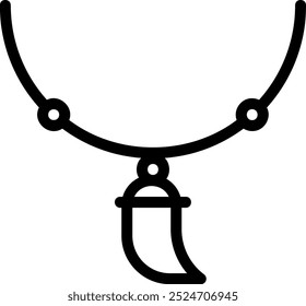 Vector de ilustración de icono de línea colgante