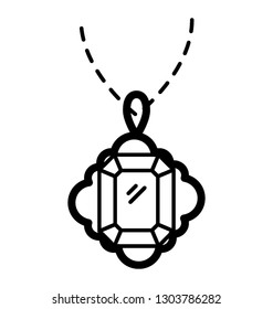 Pendant line vector icon 