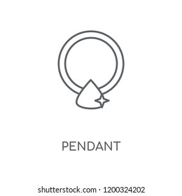 Pendant linear icon. Pendant concept stroke symbol design. Thin graphic elements vector illustration, outline pattern on a white background, eps 10.