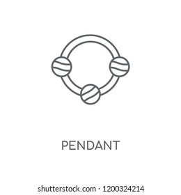 Pendant linear icon. Pendant concept stroke symbol design. Thin graphic elements vector illustration, outline pattern on a white background, eps 10.