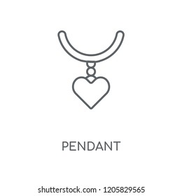 Pendant linear icon. Pendant concept stroke symbol design. Thin graphic elements vector illustration, outline pattern on a white background, eps 10.