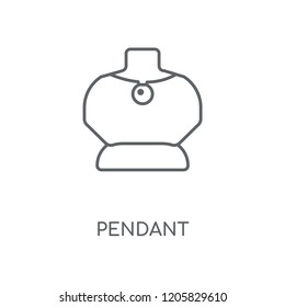 Pendant linear icon. Pendant concept stroke symbol design. Thin graphic elements vector illustration, outline pattern on a white background, eps 10.